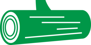 A green cut log icon